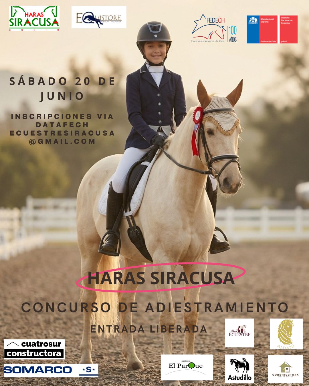 Concurso Oficial de Adiestramiento Haras Siracusa - Invierno 2026
