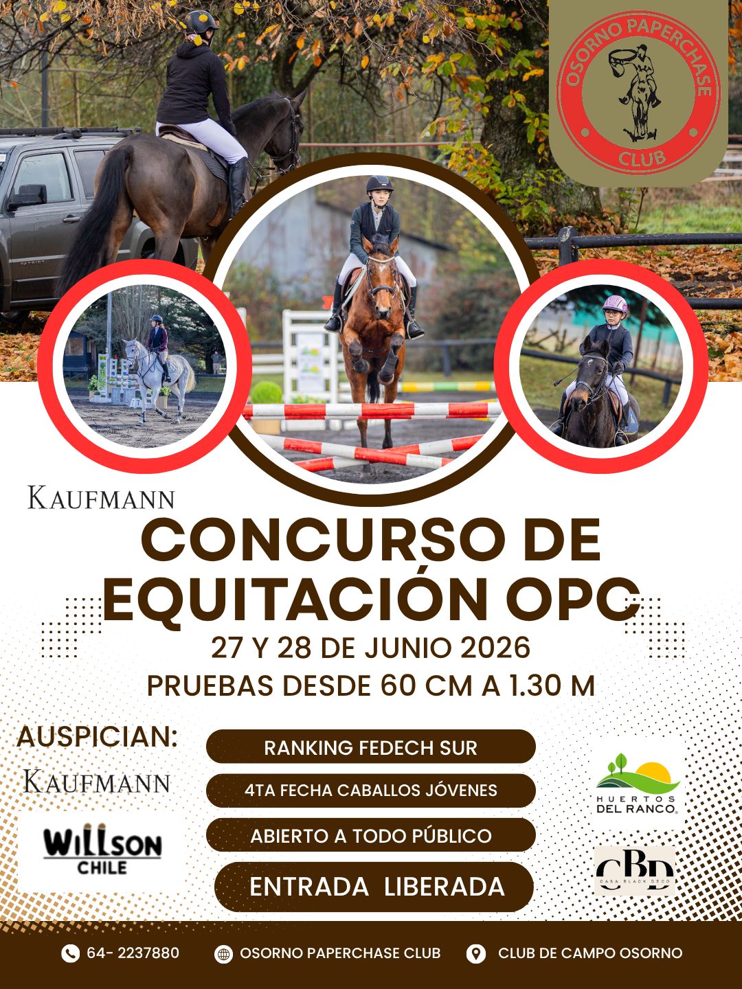 Concurso oficial Osorno Paperchase Club 27 y 28 de Junio 2026