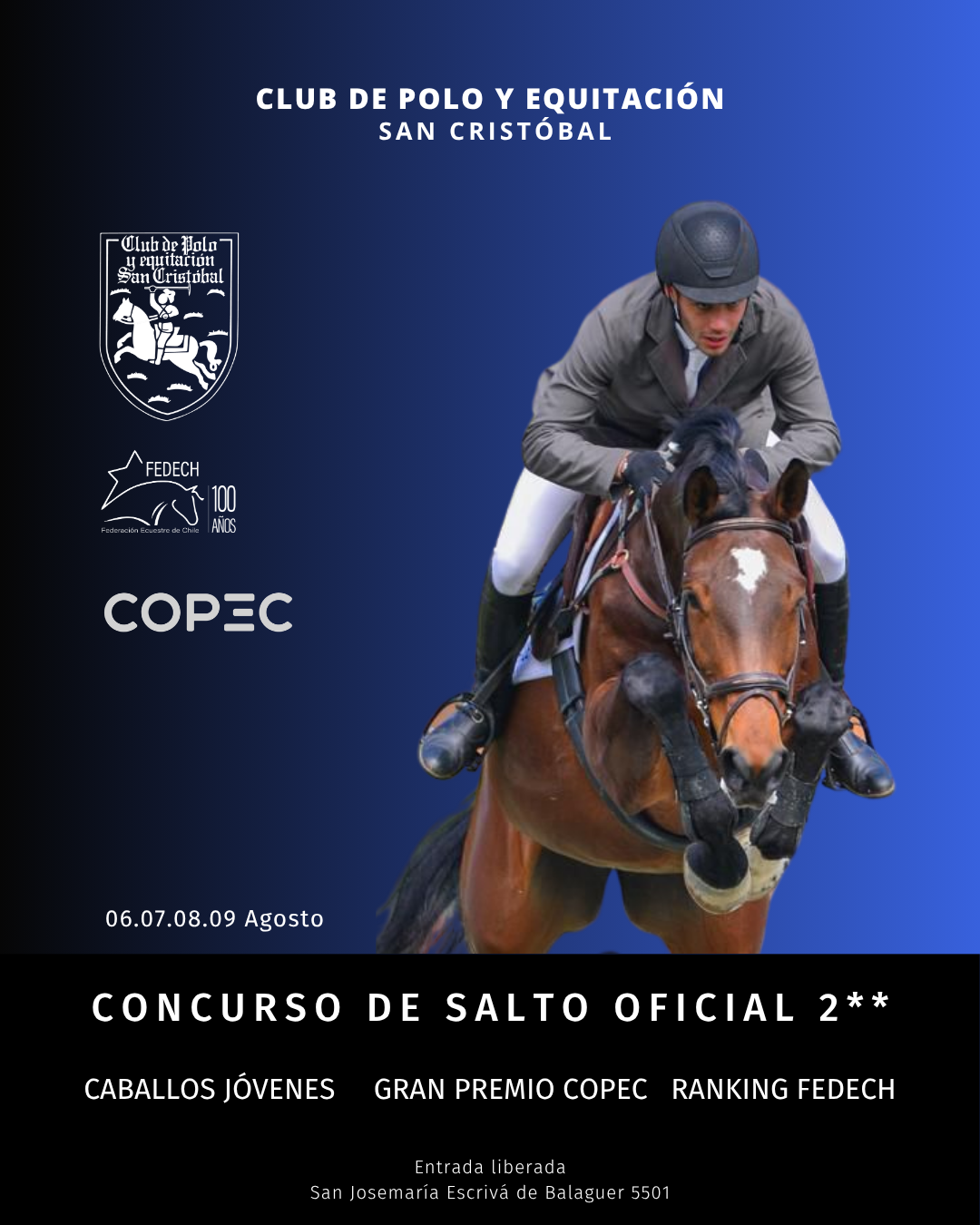 CONCURSO DE SALTO OFICIAL 2** AGOSTO CLUB DE POLO Y EQUITACIÓN