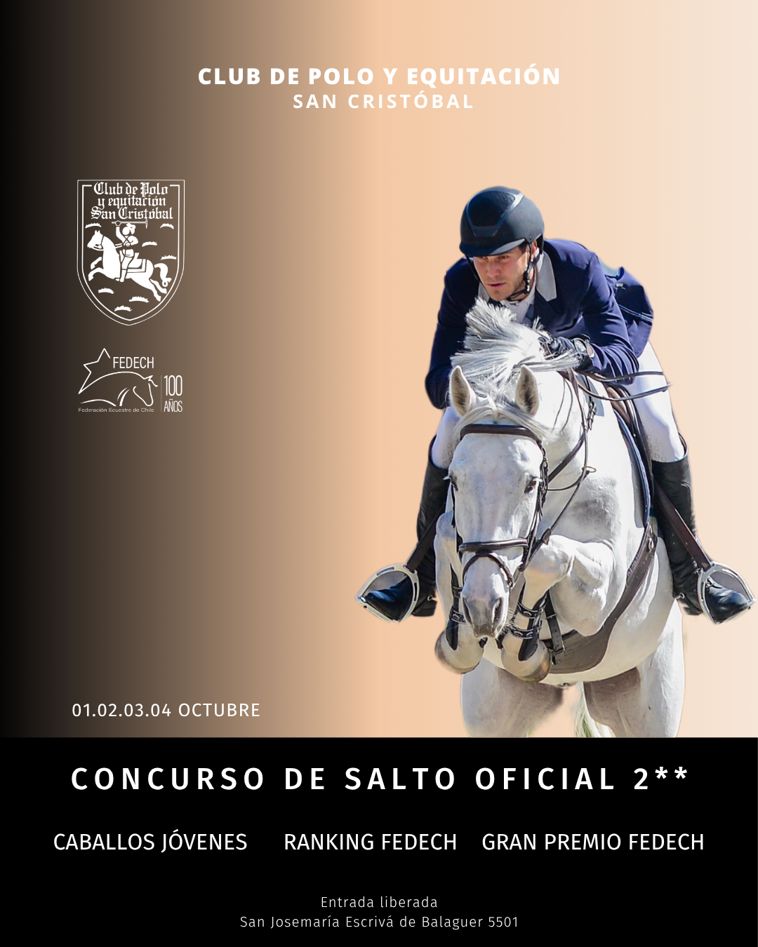 CONCURSO DE SALTO OFICIAL 3*** OCTUBRE CLUB DE POLO Y EQUITACIÓN