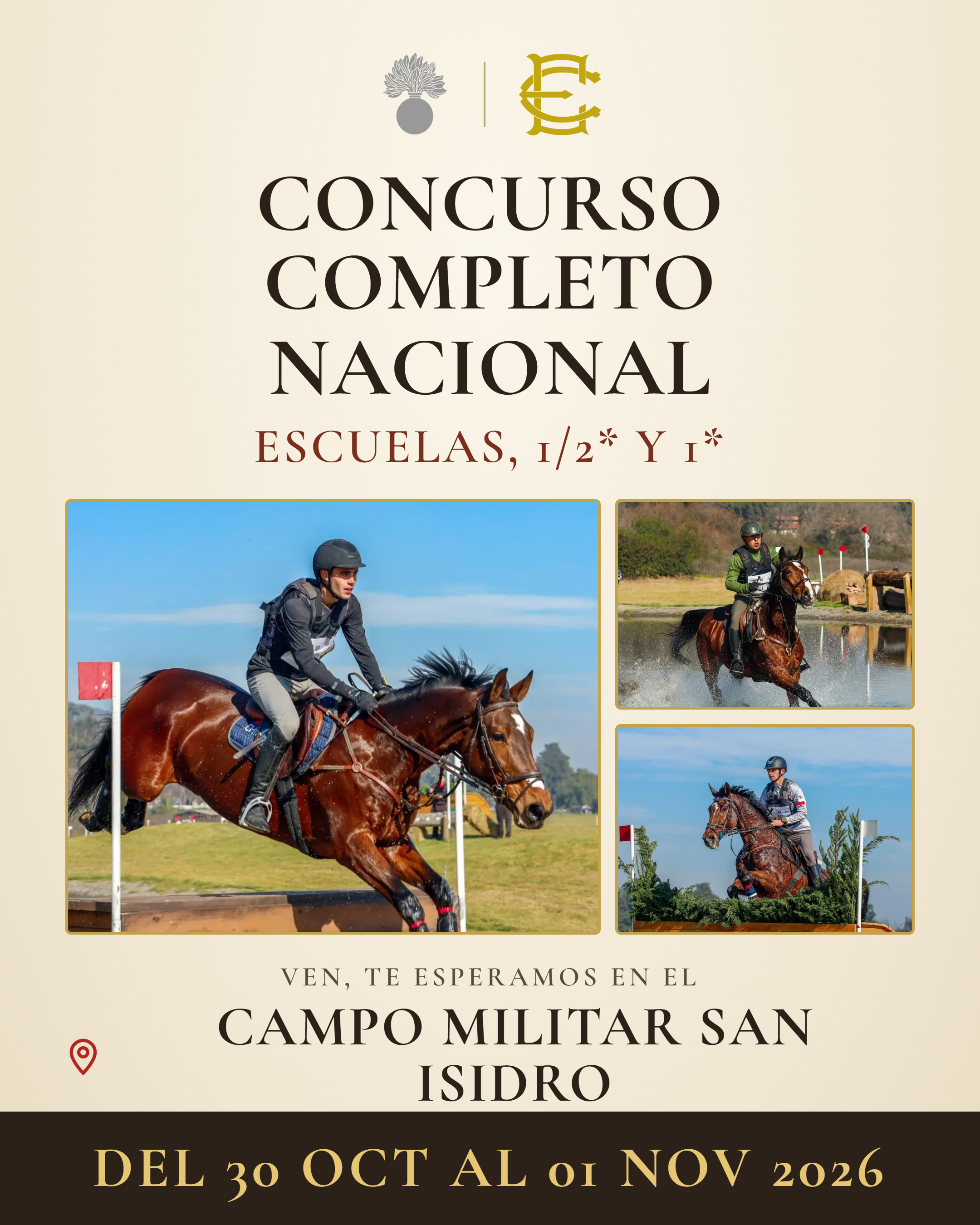 CONCURSO COMPLETO DE EQUITACIÓN 30 OCTUBRE AL 01 NOVIEMBRE